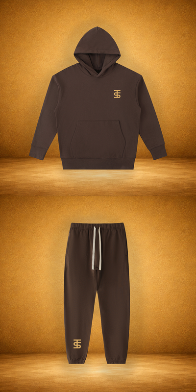 TS Hoodie + Jogger coffee