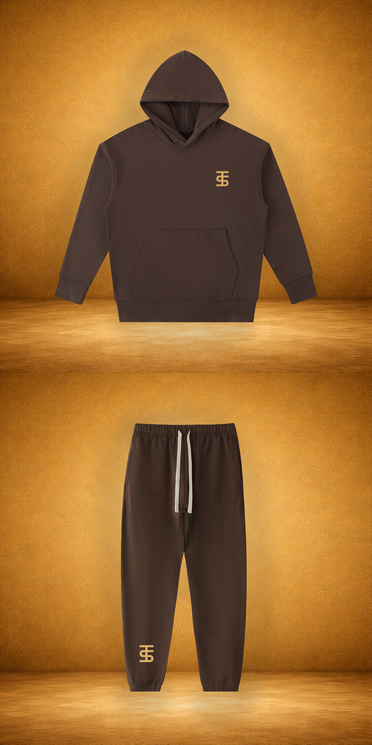 TS Hoodie + Jogger coffee