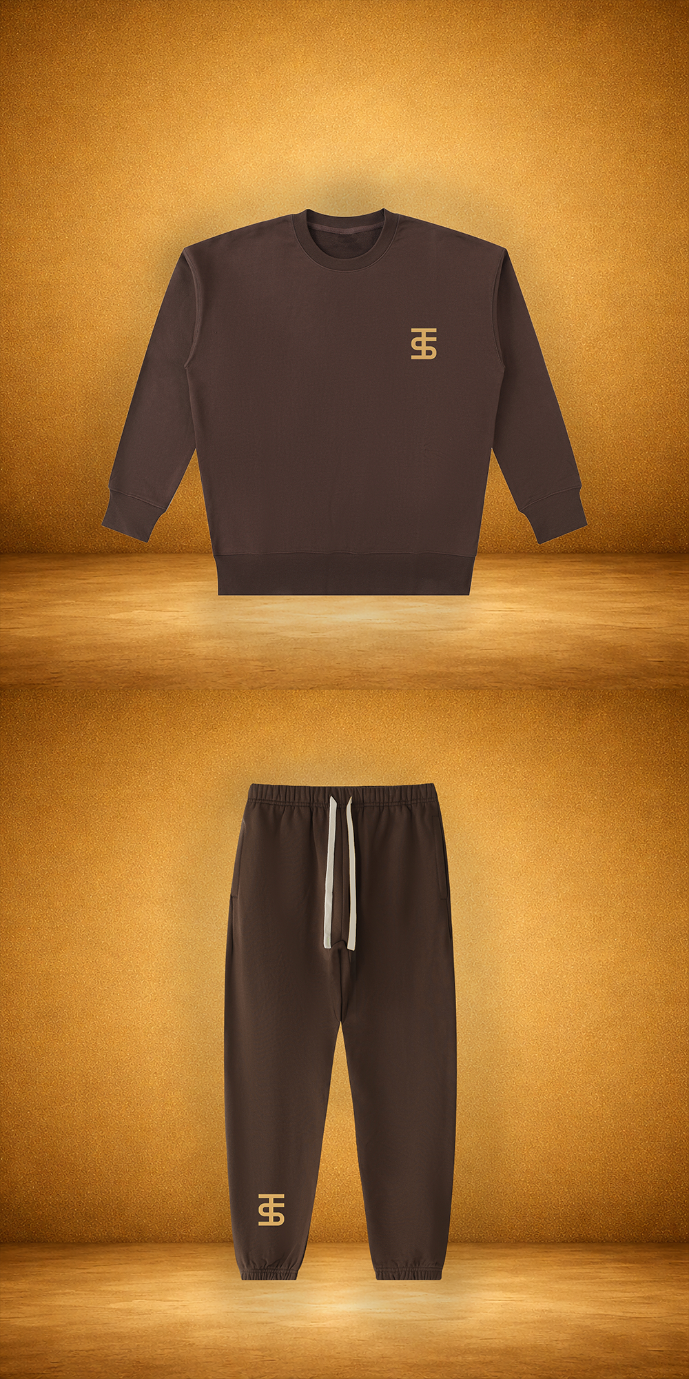 TS Crewneck + Jogger coffee